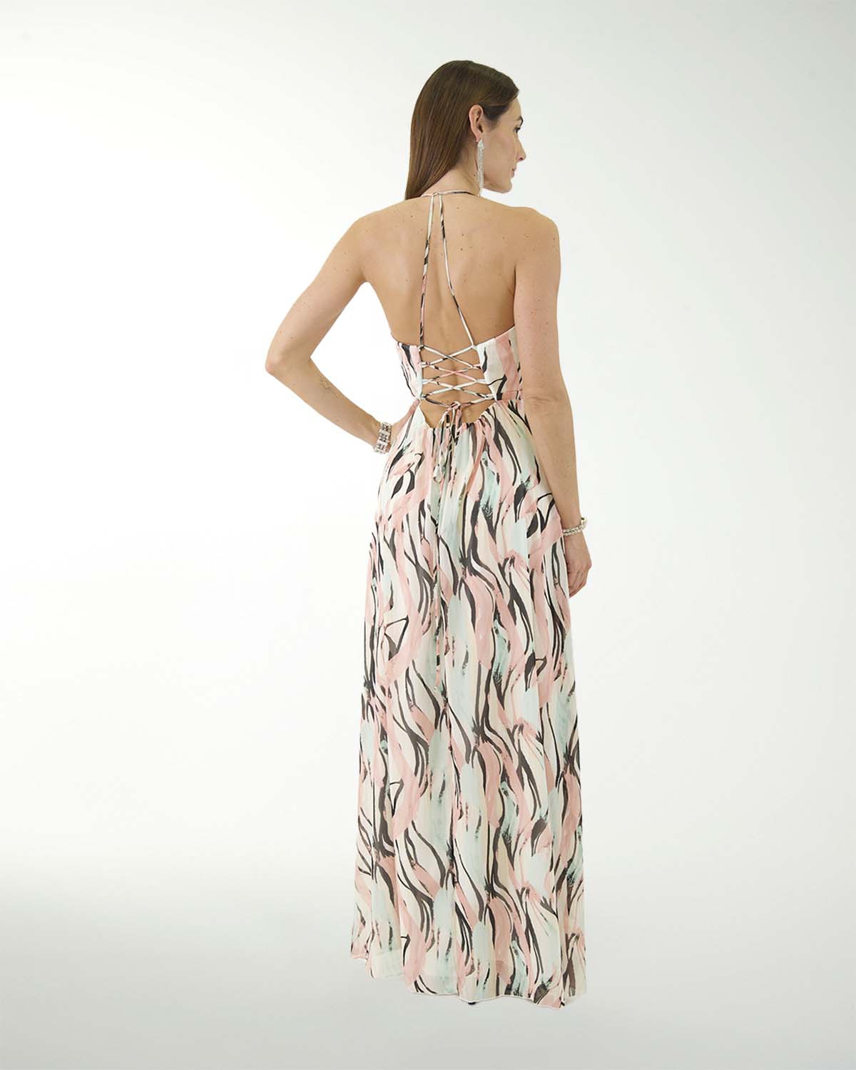 VESTIDO CL YORYU ESTAMPADO TIPO HALTER VESTIDO CL YORYU ESTAMPADO TIPO HALTER
