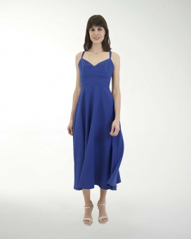 VESTIDO CA BARBIE LISO MIDI STRAPLESS