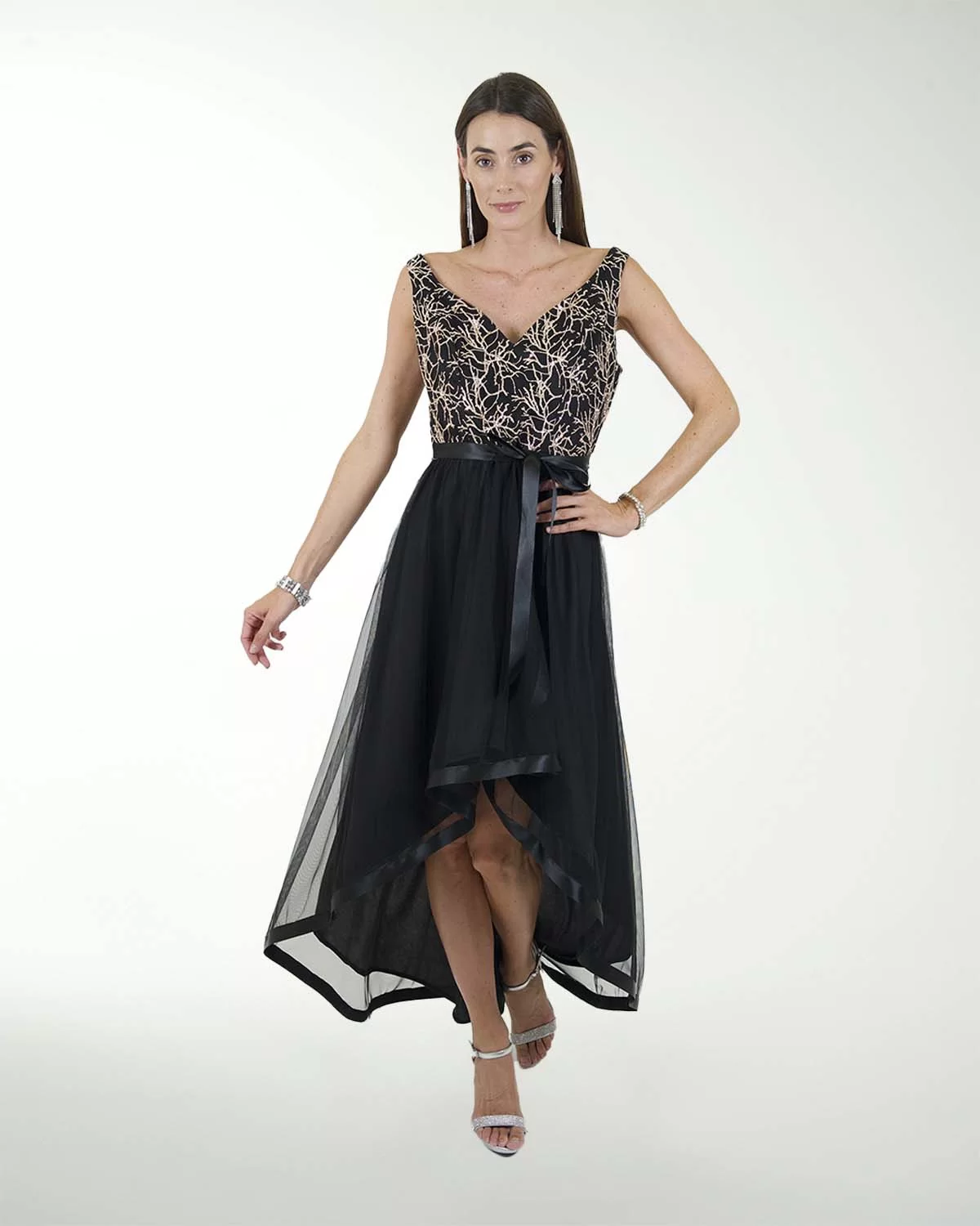 VESTIDO CL IMPERIAL FALDA LARGO IRREGULAR VESTIDO CL IMPERIAL FALDA LARGO IRREGULAR