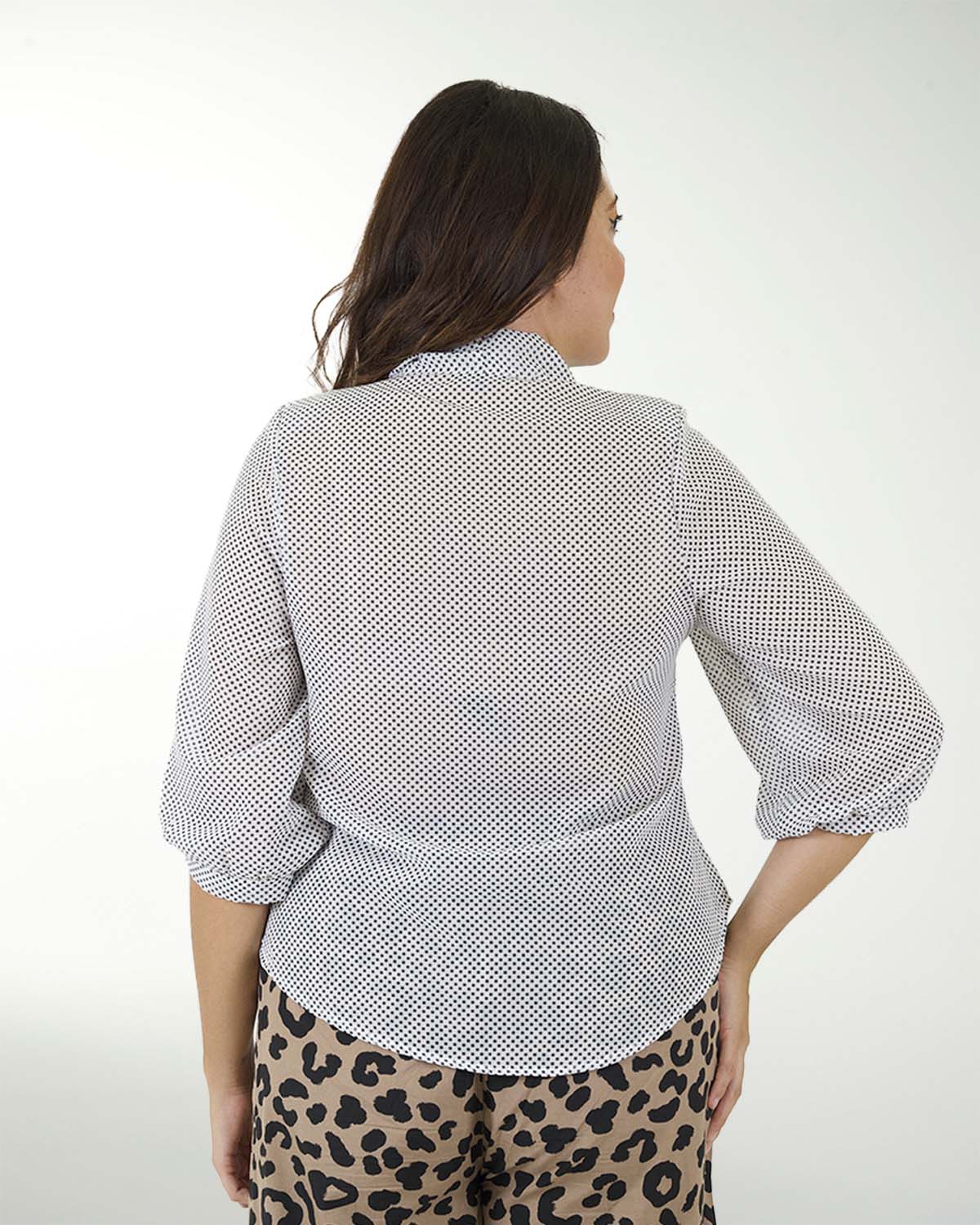 BLUSA TV CHIFON ESTAMPADO CORBATA MANGA 3/4 BLUSA TV CHIFON ESTAMPADO CORBATA MANGA 3/4