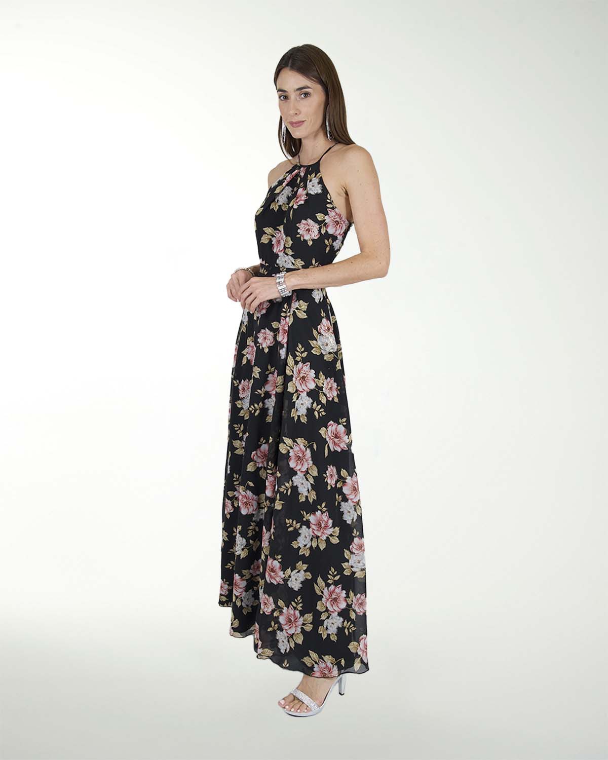 VESTIDO CL CHIFON ESTAMPADO TIPO HALTER VESTIDO CL CHIFON ESTAMPADO TIPO HALTER