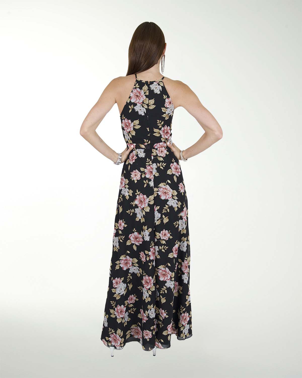 VESTIDO CL CHIFON ESTAMPADO TIPO HALTER VESTIDO CL CHIFON ESTAMPADO TIPO HALTER