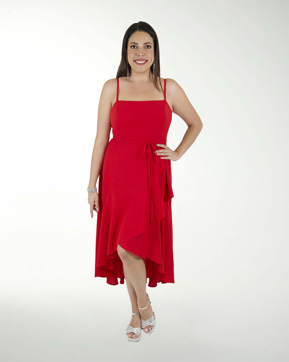 VESTIDO TV CEY LISO FALDA CRUZADA CON OLAN VESTIDO TV CEY LISO FALDA CRUZADA CON OLAN