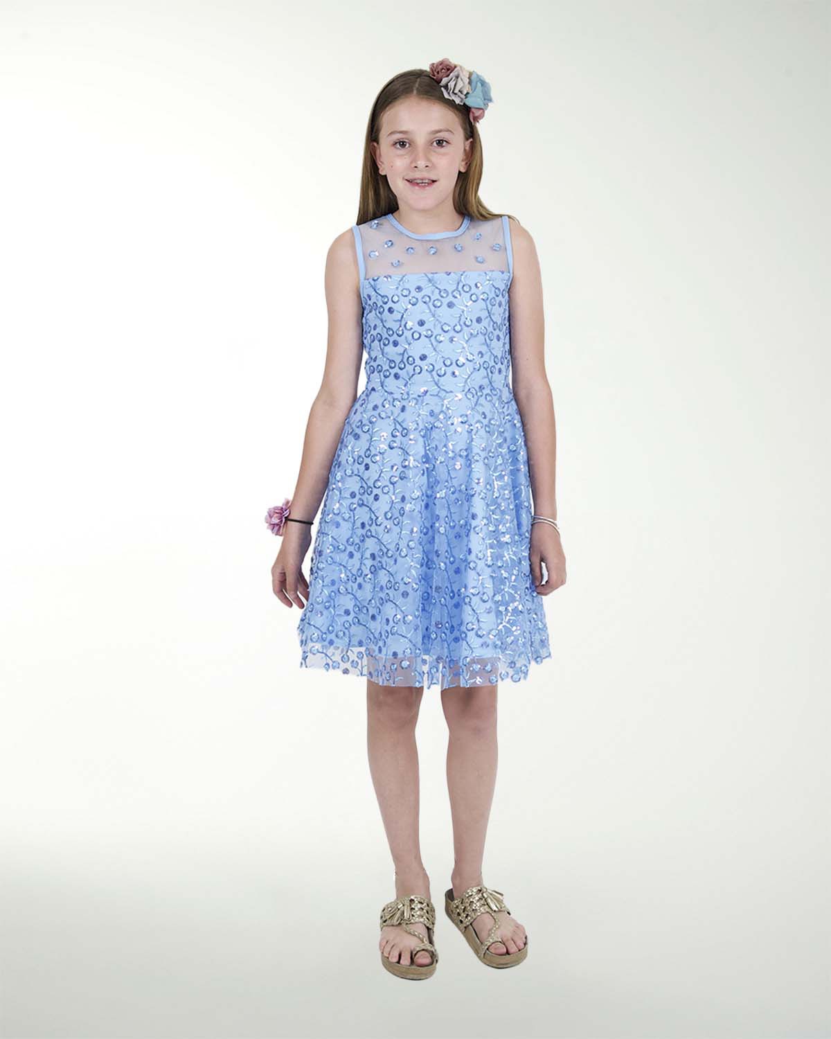 VESTIDO NI 12 14 16 TUL BORDADO CIRCULAR VESTIDO NI 12 14 16 TUL BORDADO CIRCULAR