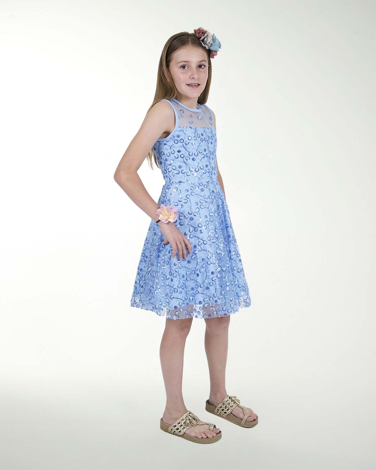 VESTIDO NI 12 14 16 TUL BORDADO CIRCULAR VESTIDO NI 12 14 16 TUL BORDADO CIRCULAR