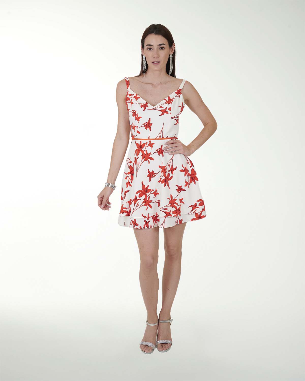 VESTIDO CA BARBIE ESTAMPADO SEMICIRCULAR VESTIDO CA BARBIE ESTAMPADO SEMICIRCULAR