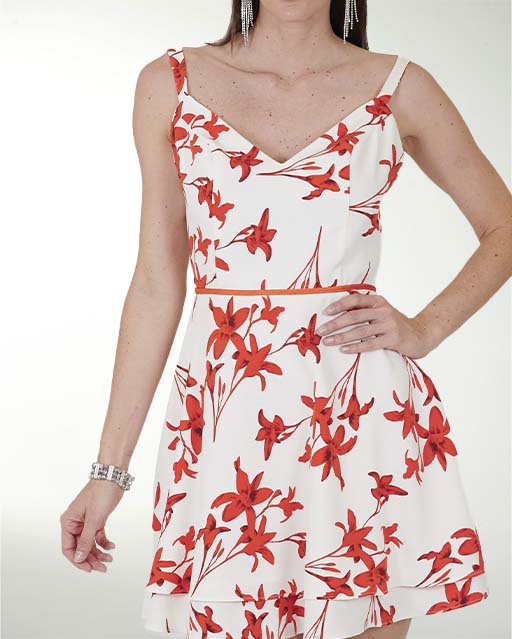 VESTIDO CA BARBIE ESTAMPADO SEMICIRCULAR VESTIDO CA BARBIE ESTAMPADO SEMICIRCULAR