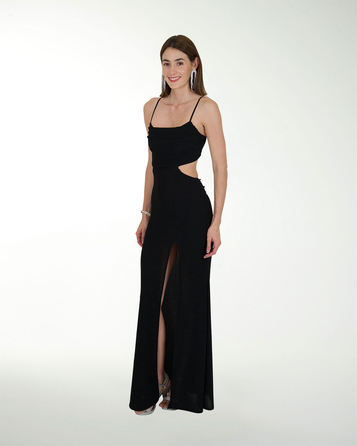 VESTIDO CL HOLYWOOD ENTALLADO CON ABERTURA VESTIDO CL HOLYWOOD ENTALLADO CON ABERTURA