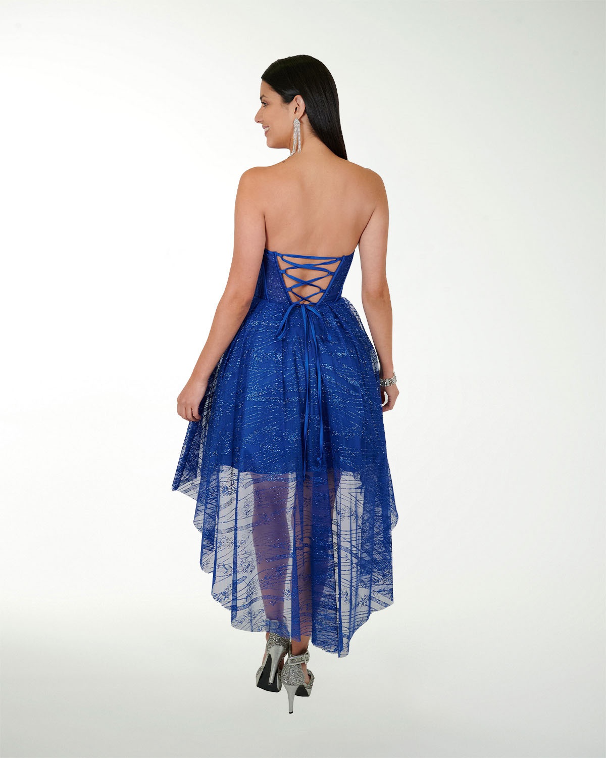 VESTIDO CC IMPERIAL GLITER TIPO CORSET CON CAUDA VESTIDO CC IMPERIAL GLITER TIPO CORSET CON CAUDA