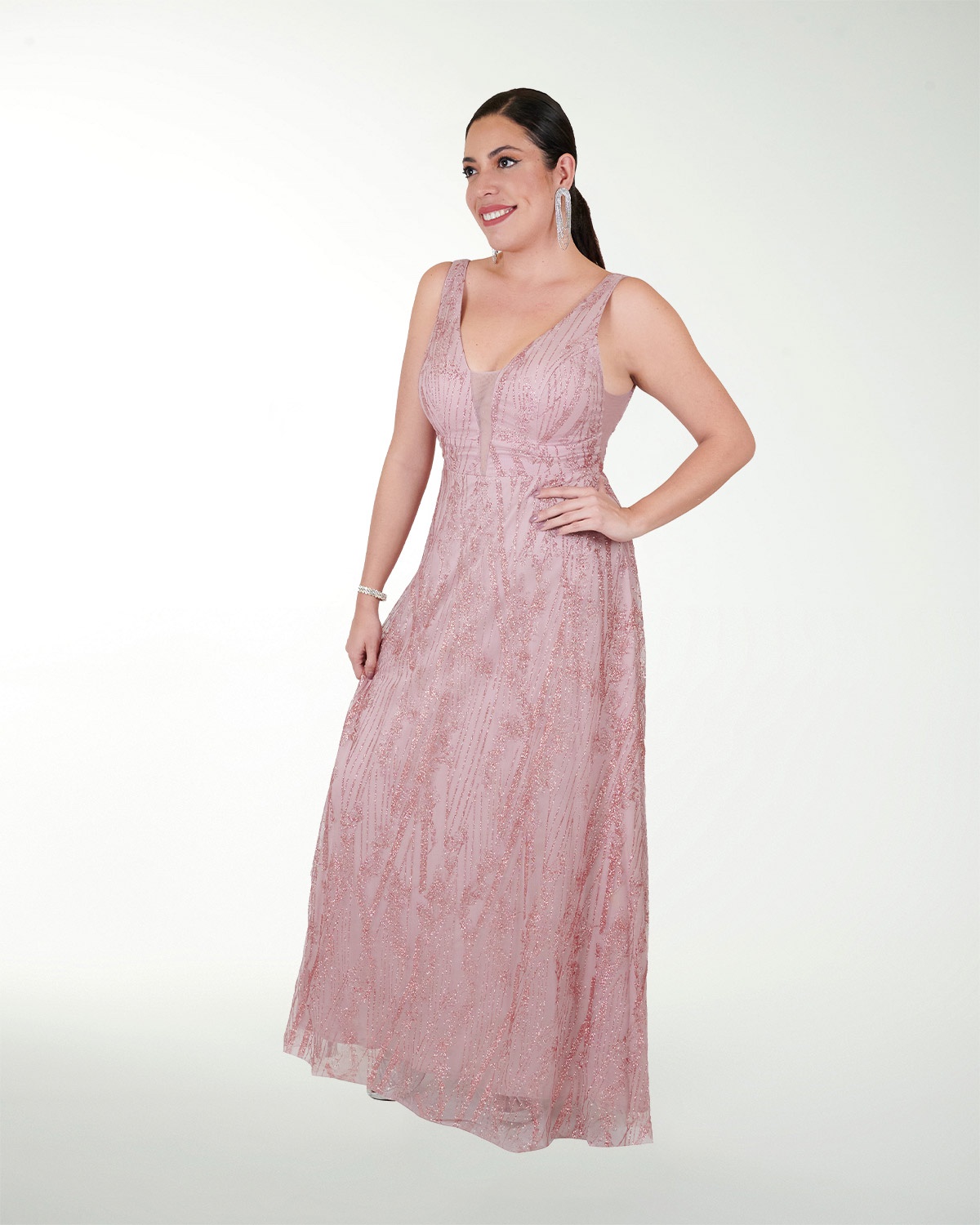 VESTIDO TE IMPERIAL GLITTER ESCOTE EN V VESTIDO TE IMPERIAL GLITTER ESCOTE EN V