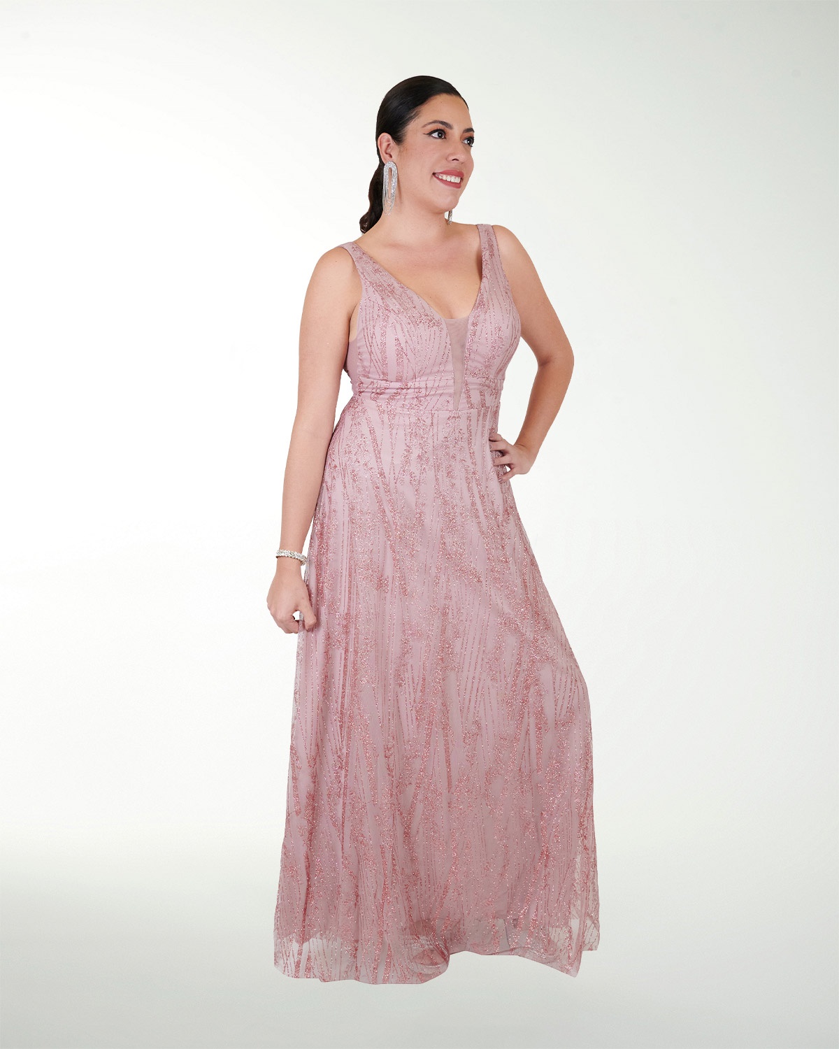 VESTIDO TE IMPERIAL GLITTER ESCOTE EN V VESTIDO TE IMPERIAL GLITTER ESCOTE EN V