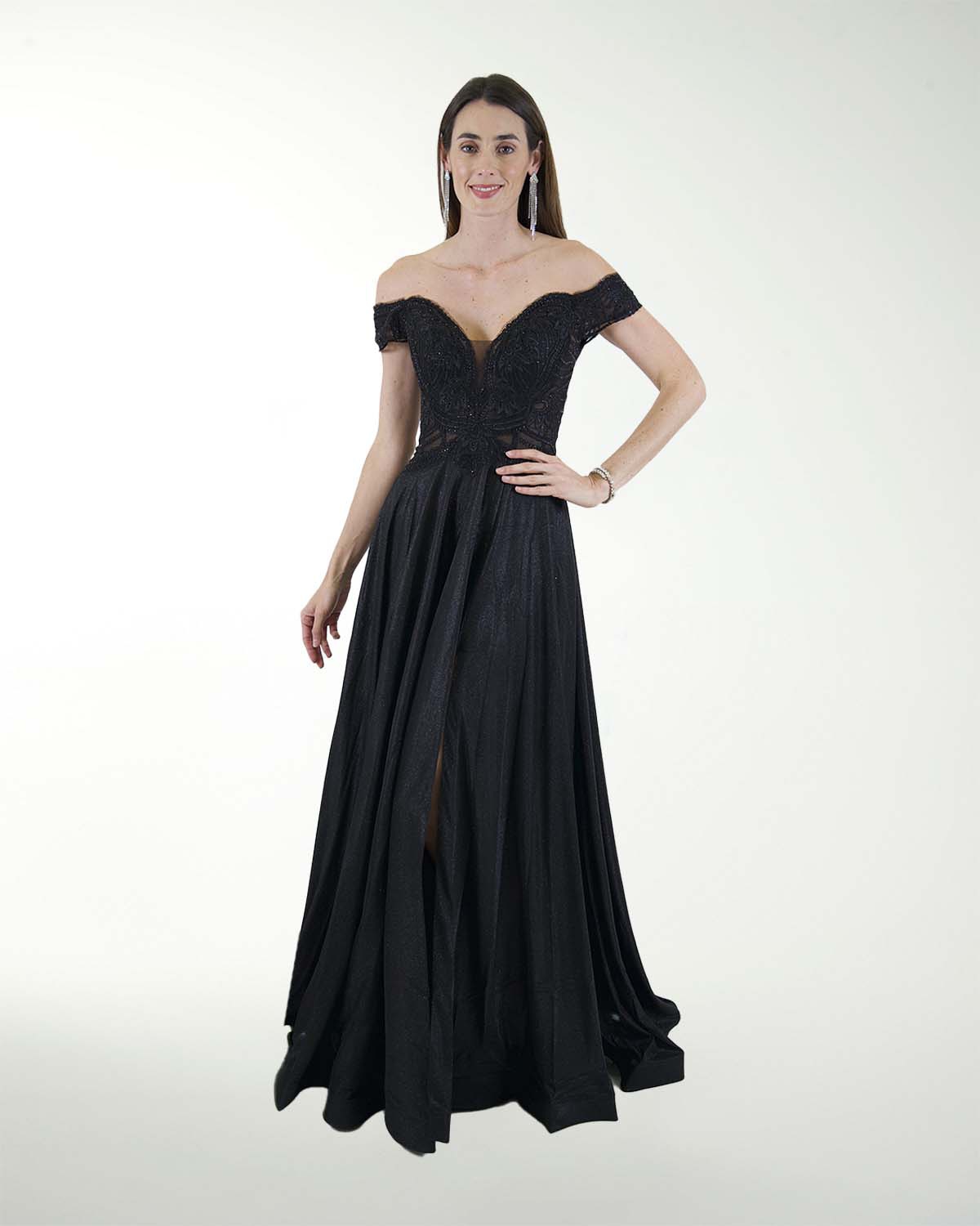 VESTIDO SY GRAN GALA ESTILO PRINCESA CON DESTELLOS DE BRILLO VESTIDO SY GRAN GALA ESTILO PRINCESA CON DESTELLOS DE BRILLO