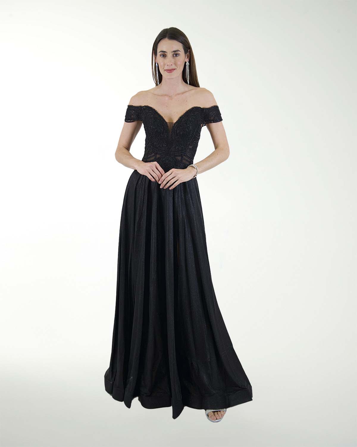 VESTIDO SY GRAN GALA ESTILO PRINCESA CON DESTELLOS DE BRILLO VESTIDO SY GRAN GALA ESTILO PRINCESA CON DESTELLOS DE BRILLO