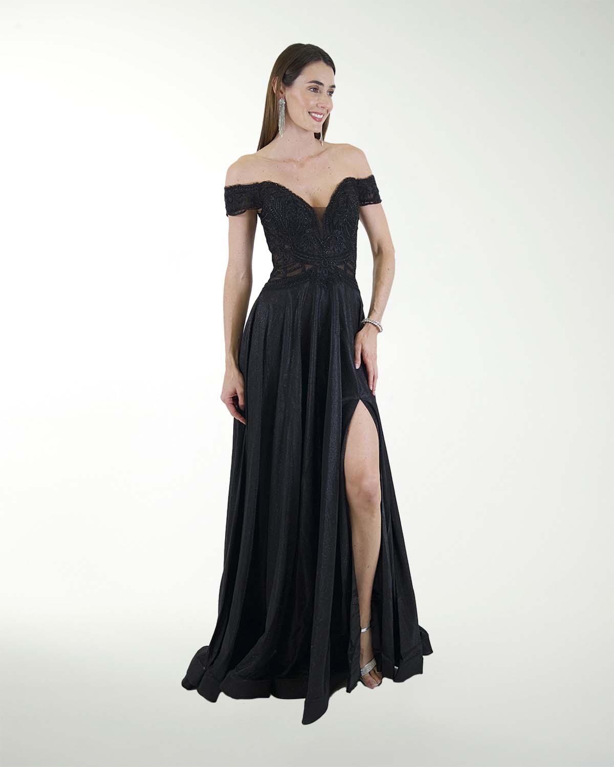 VESTIDO SY GRAN GALA ESTILO PRINCESA CON DESTELLOS DE BRILLO VESTIDO SY GRAN GALA ESTILO PRINCESA CON DESTELLOS DE BRILLO
