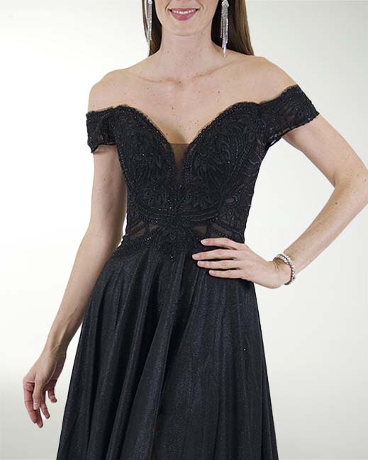 VESTIDO SY GRAN GALA ESTILO PRINCESA CON DESTELLOS DE BRILLO VESTIDO SY GRAN GALA ESTILO PRINCESA CON DESTELLOS DE BRILLO