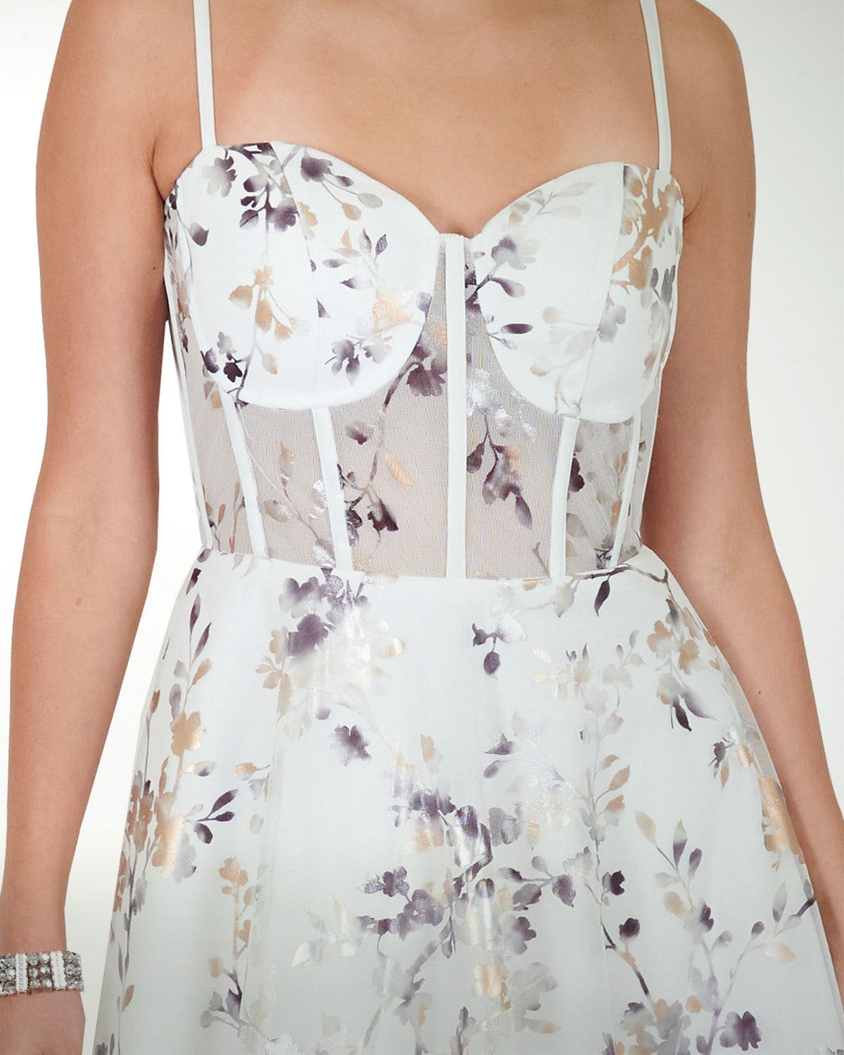 DA VESTIDO CC MALLA ESTAMPADA TIPO CORSET DA VESTIDO CC MALLA ESTAMPADA TIPO CORSET