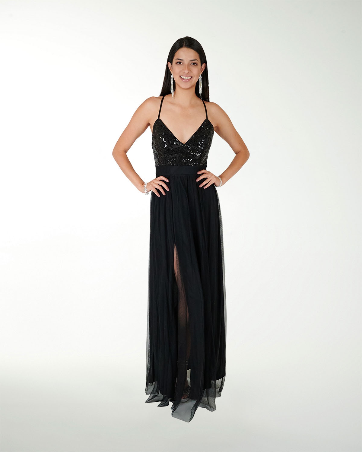 VESTIDO CL IMPERIAL COMBINADO CON LENTEJUELA VESTIDO CL IMPERIAL COMBINADO CON LENTEJUELA