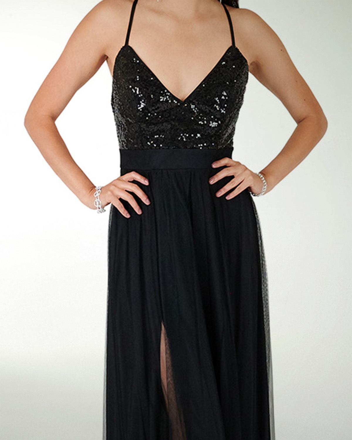 VESTIDO CL IMPERIAL COMBINADO CON LENTEJUELA VESTIDO CL IMPERIAL COMBINADO CON LENTEJUELA