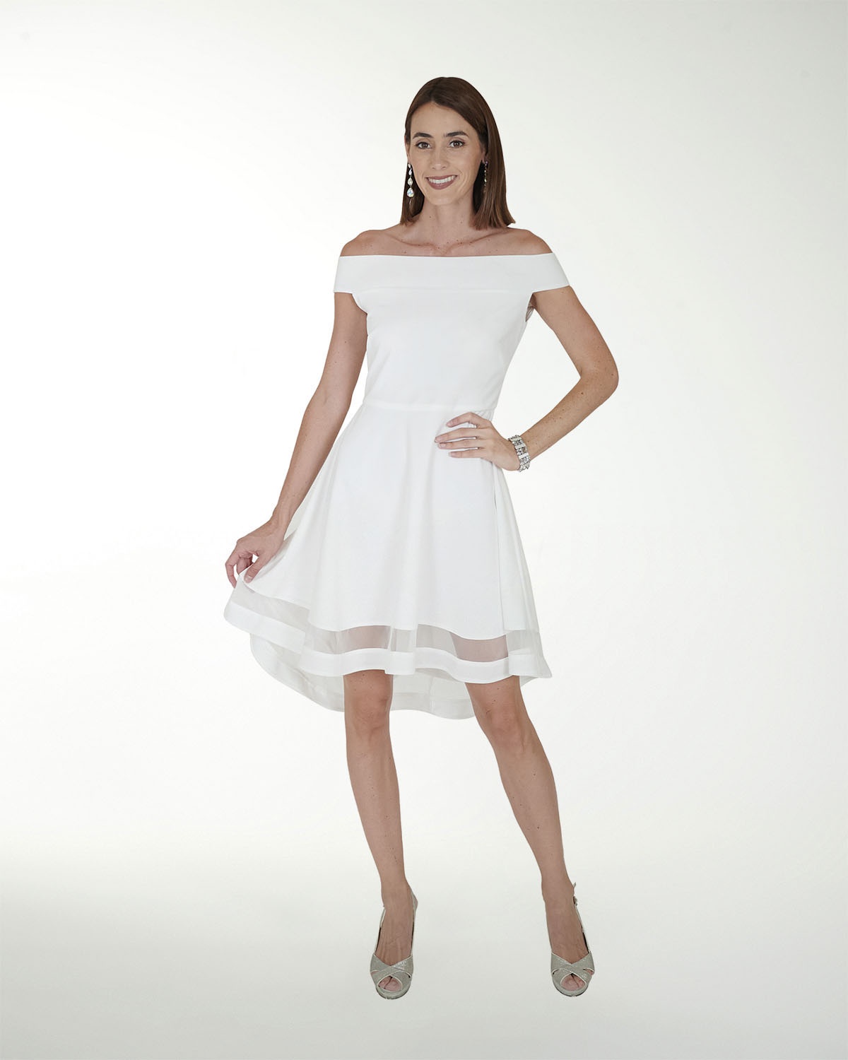 VESTIDO CC BLA CREPE HOMBRO DESCUBIERTO VESTIDO CC BLA CREPE HOMBRO DESCUBIERTO
