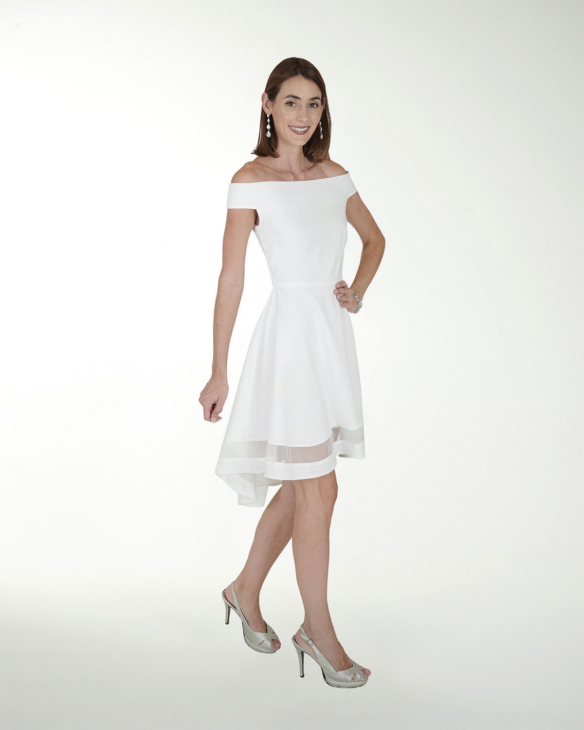 VESTIDO CC BLA CREPE HOMBRO DESCUBIERTO VESTIDO CC BLA CREPE HOMBRO DESCUBIERTO