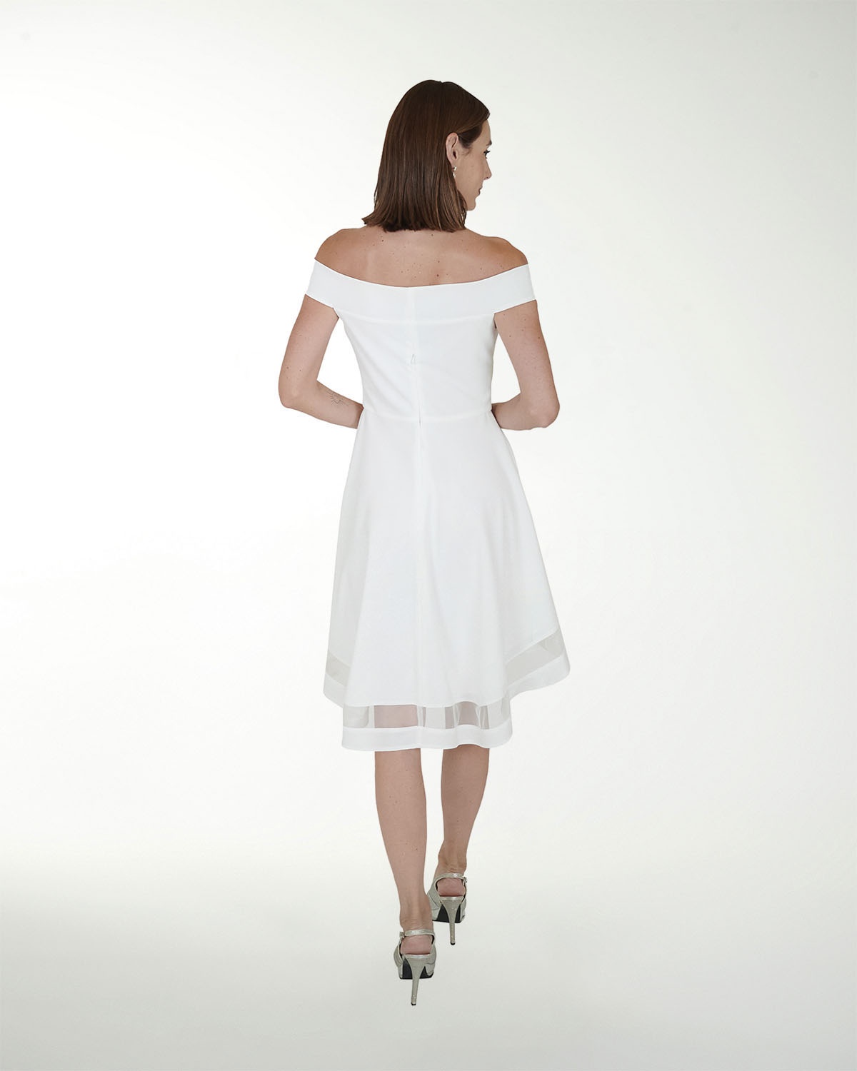 VESTIDO CC BLA CREPE HOMBRO DESCUBIERTO VESTIDO CC BLA CREPE HOMBRO DESCUBIERTO
