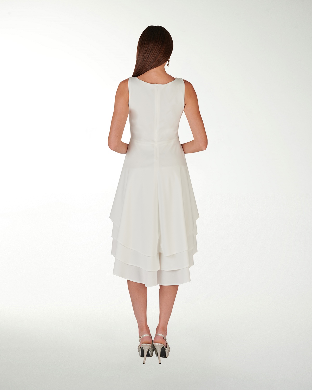 VESTIDO CC BLA CREPE FALDA A DESNIVEL VESTIDO CC BLA CREPE FALDA A DESNIVEL
