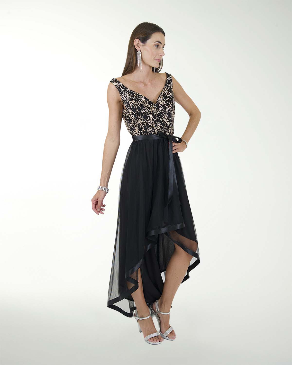 VESTIDO CL IMPERIAL FALDA LARGO IRREGULAR VESTIDO CL IMPERIAL FALDA LARGO IRREGULAR