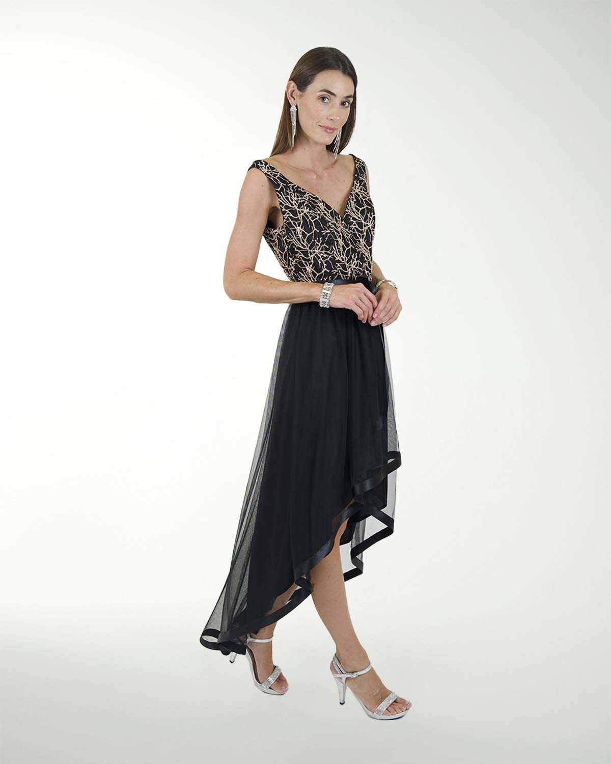 VESTIDO CL IMPERIAL FALDA LARGO IRREGULAR VESTIDO CL IMPERIAL FALDA LARGO IRREGULAR