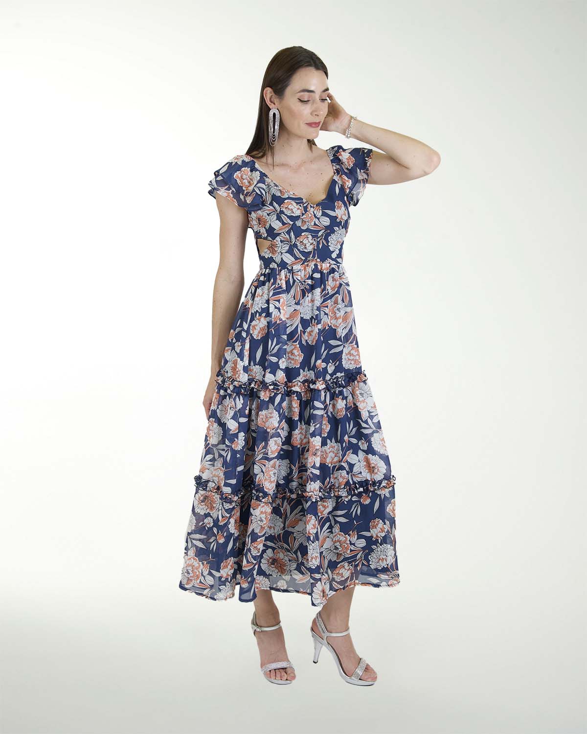 PALAZZO CASUAL CHIFON CON CRUCE EN EL TALLE PALAZZO CASUAL CHIFON CON CRUCE EN EL TALLE