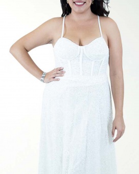 VESTIDO TE BLA TIPO CORSET CON BRILLOS