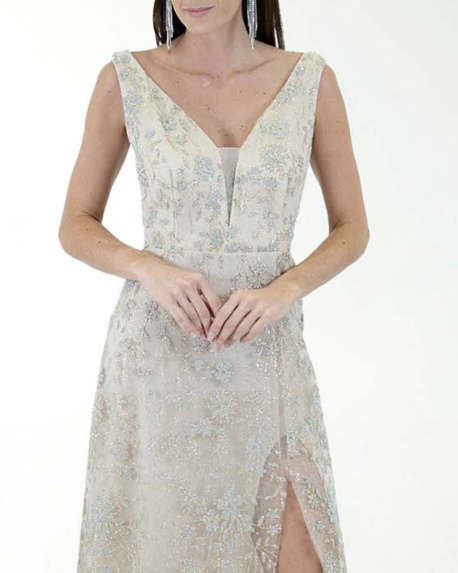 VESTIDO CL ENTALLADO ESCOTE EN V