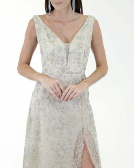 VESTIDO CL ENTALLADO ESCOTE EN V