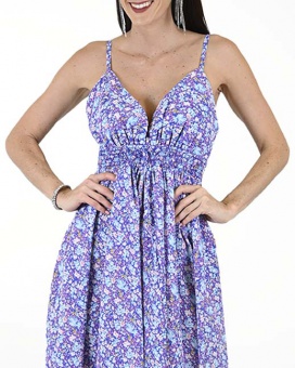 VESTIDO CA CON ENRRESORTADO EN LA CINTURA