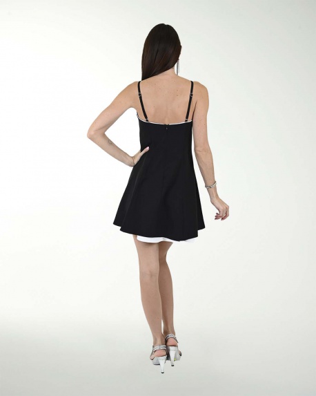 VESTIDO CA BARBIE LISO COMBINADO