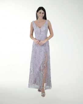 VESTIDO CL ENTALLADO ESCOTE EN V