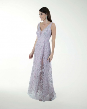 VESTIDO CL ENTALLADO ESCOTE EN V