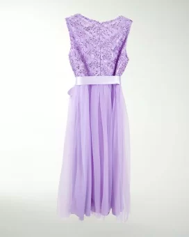 VESTIDO NI 12 14 16 BORDADO LENTEJUELA RECTO