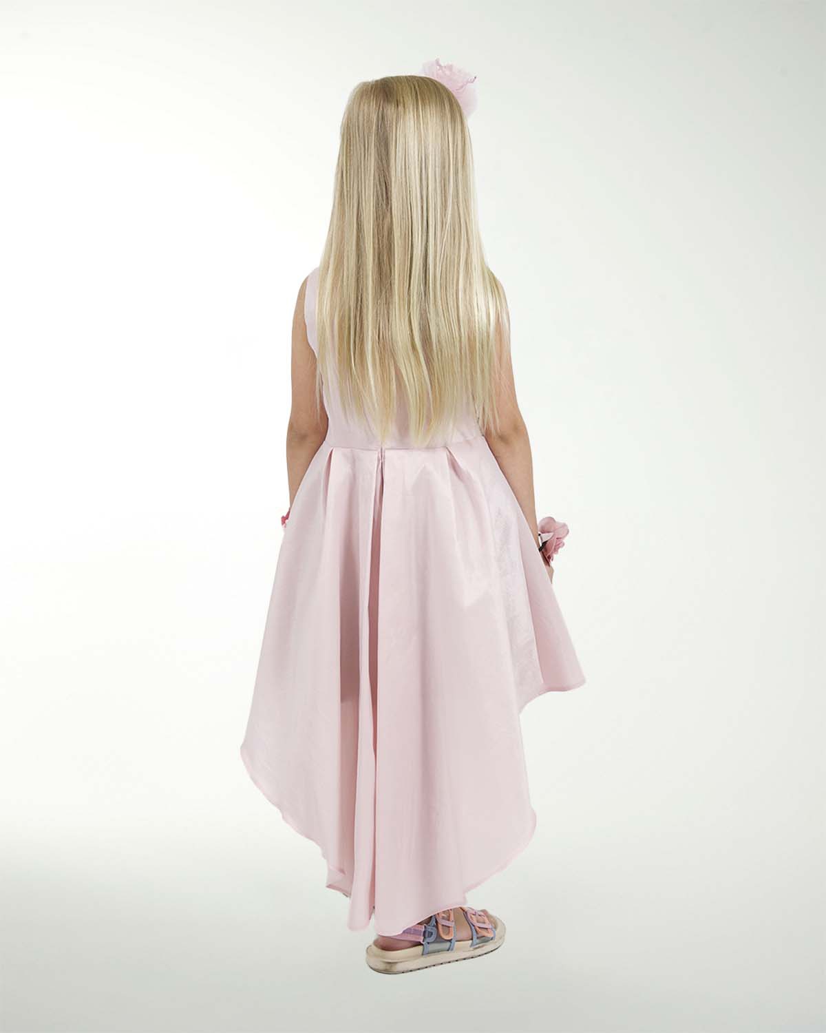 VESTIDO NI 06-08-10 TAFETA LISO CON TABLONES CORTE IRREGULAR VESTIDO NI 06-08-10 TAFETA LISO CON TABLONES CORTE IRREGULAR