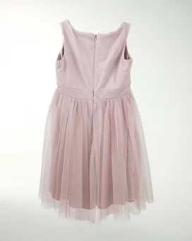 VESTIDO NI 1214 16 TUL GLITER CON ADORNO