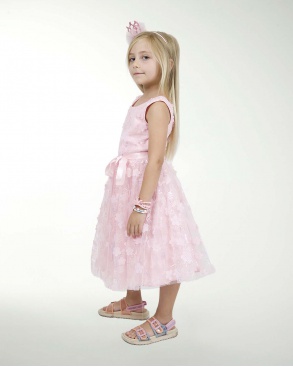 DA VESTIDO NI 06 08 10 TUL CON LENTEJUELA Y 3D CON LISTON