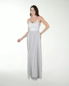 VESTIDO CL COMBINADO CON BRILLO