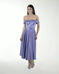 VESTIDO CC SATIN STRECH MIDI
