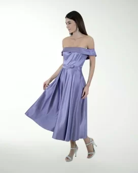 VESTIDO CC SATIN STRECH MIDI