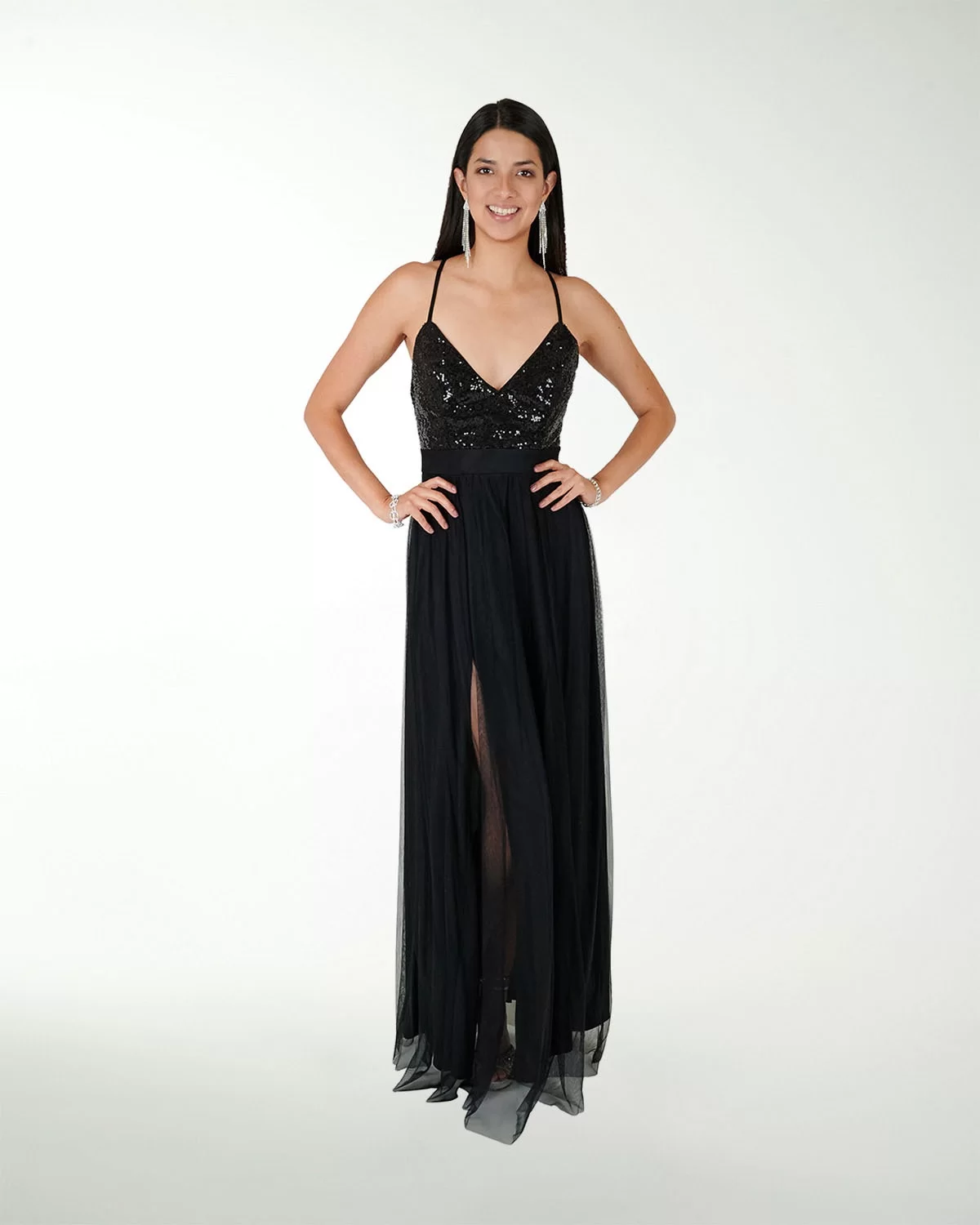 VESTIDO CL IMPERIAL COMBINADO CON LENTEJUELA VESTIDO CL IMPERIAL COMBINADO CON LENTEJUELA