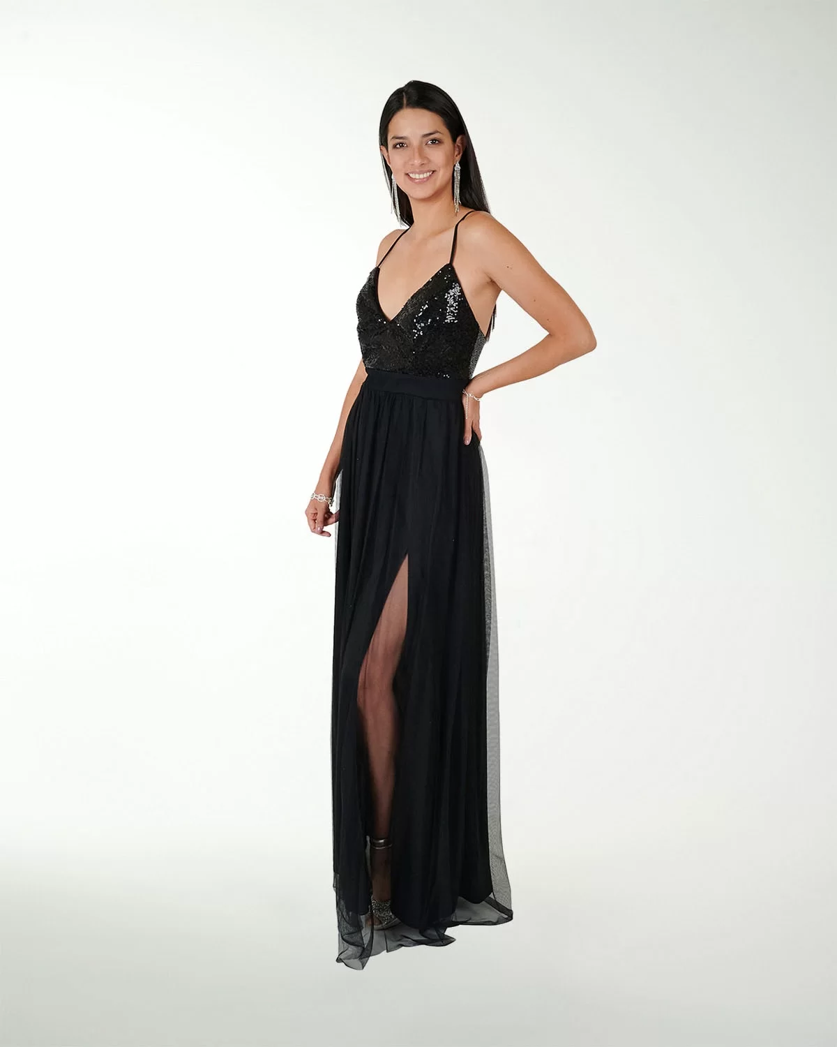 VESTIDO CL IMPERIAL COMBINADO CON LENTEJUELA VESTIDO CL IMPERIAL COMBINADO CON LENTEJUELA