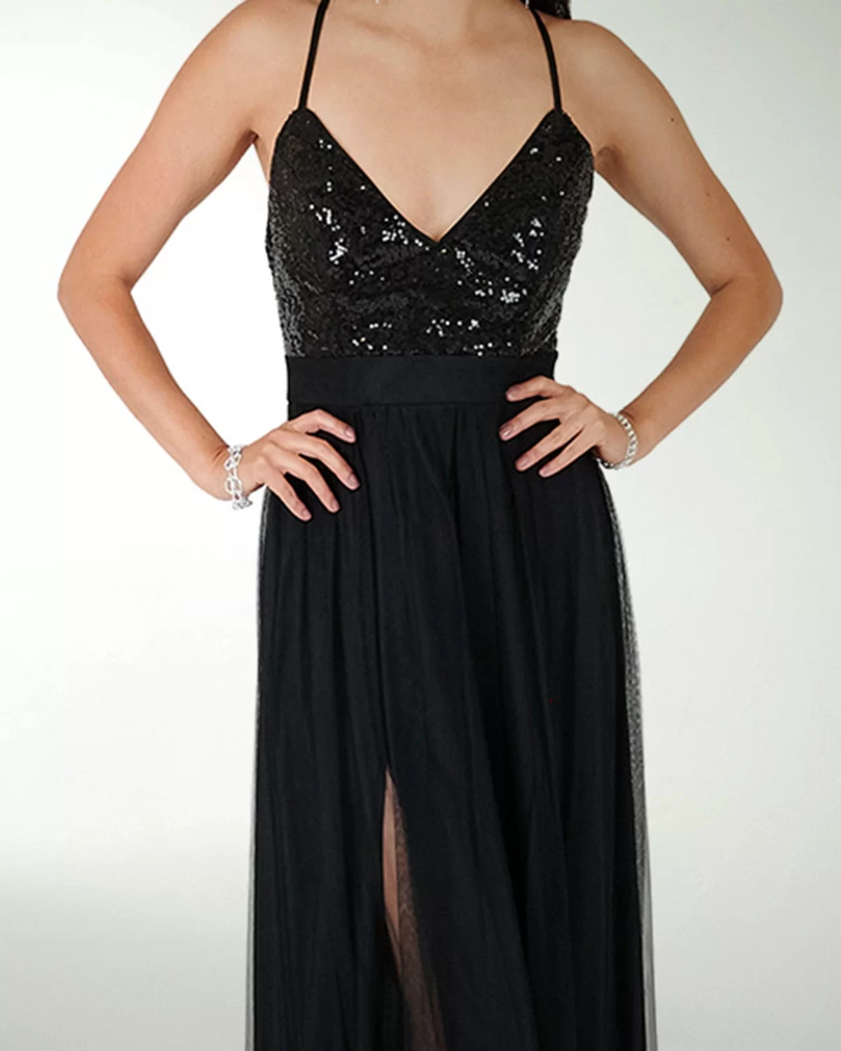 VESTIDO CL IMPERIAL COMBINADO CON LENTEJUELA VESTIDO CL IMPERIAL COMBINADO CON LENTEJUELA