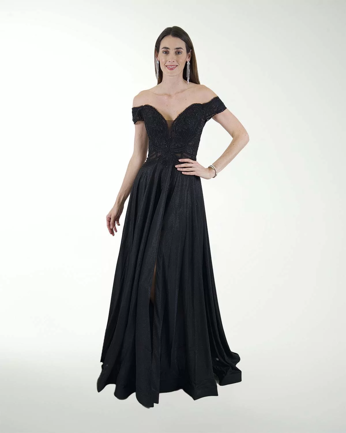 VESTIDO SY GRAN GALA ESTILO PRINCESA CON DESTELLOS DE BRILLO VESTIDO SY GRAN GALA ESTILO PRINCESA CON DESTELLOS DE BRILLO