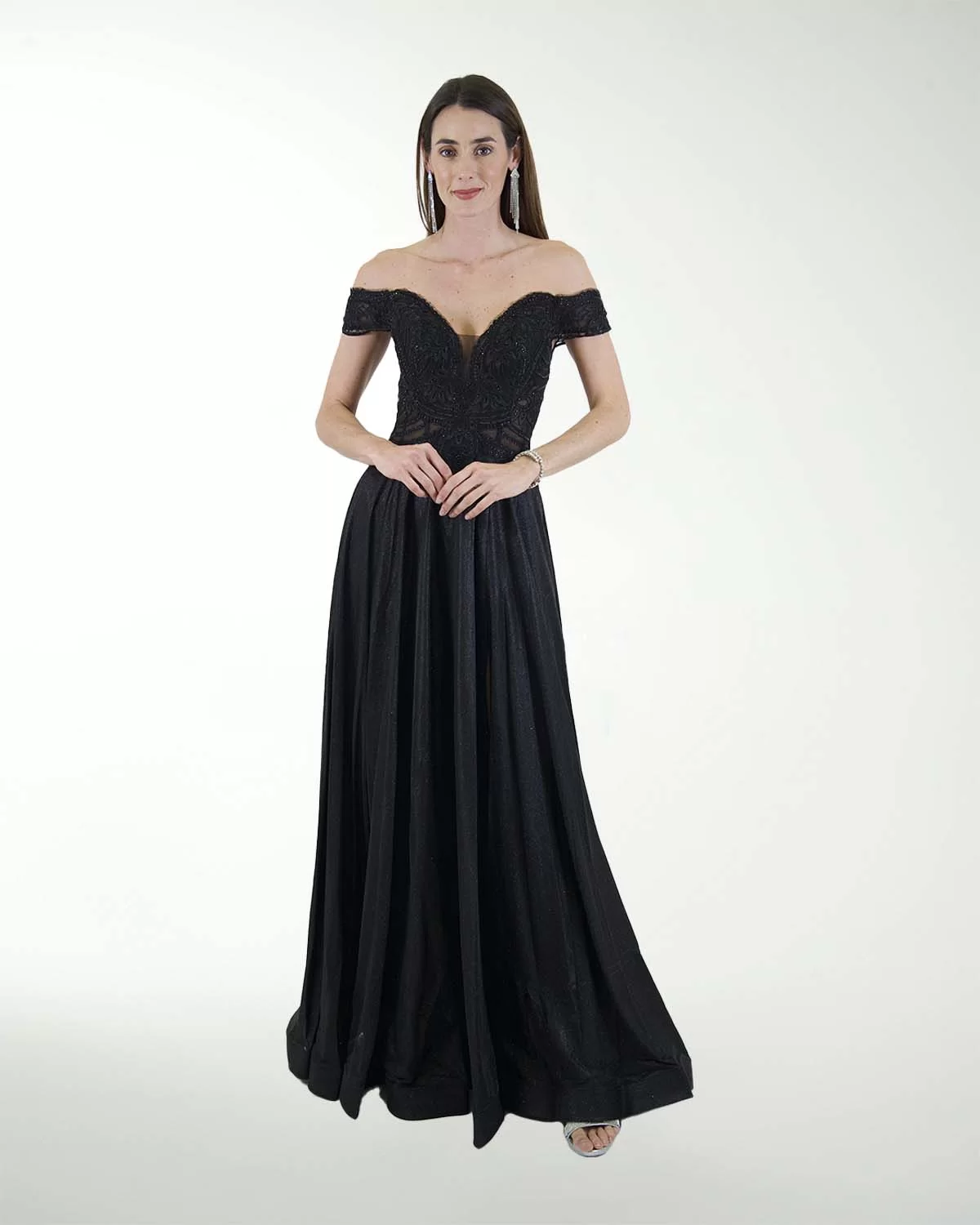VESTIDO SY GRAN GALA ESTILO PRINCESA CON DESTELLOS DE BRILLO VESTIDO SY GRAN GALA ESTILO PRINCESA CON DESTELLOS DE BRILLO