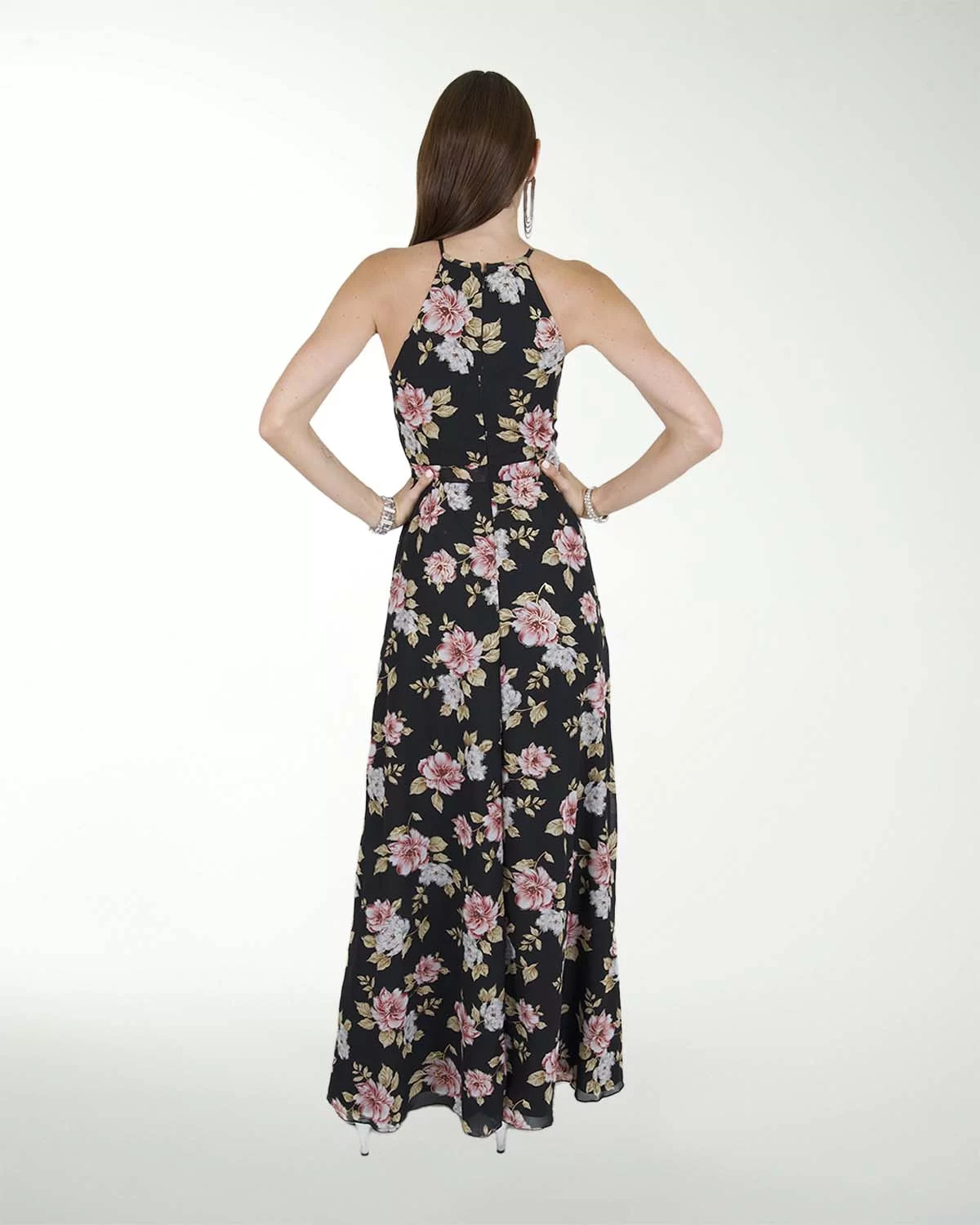 VESTIDO CL CHIFON ESTAMPADO TIPO HALTER VESTIDO CL CHIFON ESTAMPADO TIPO HALTER