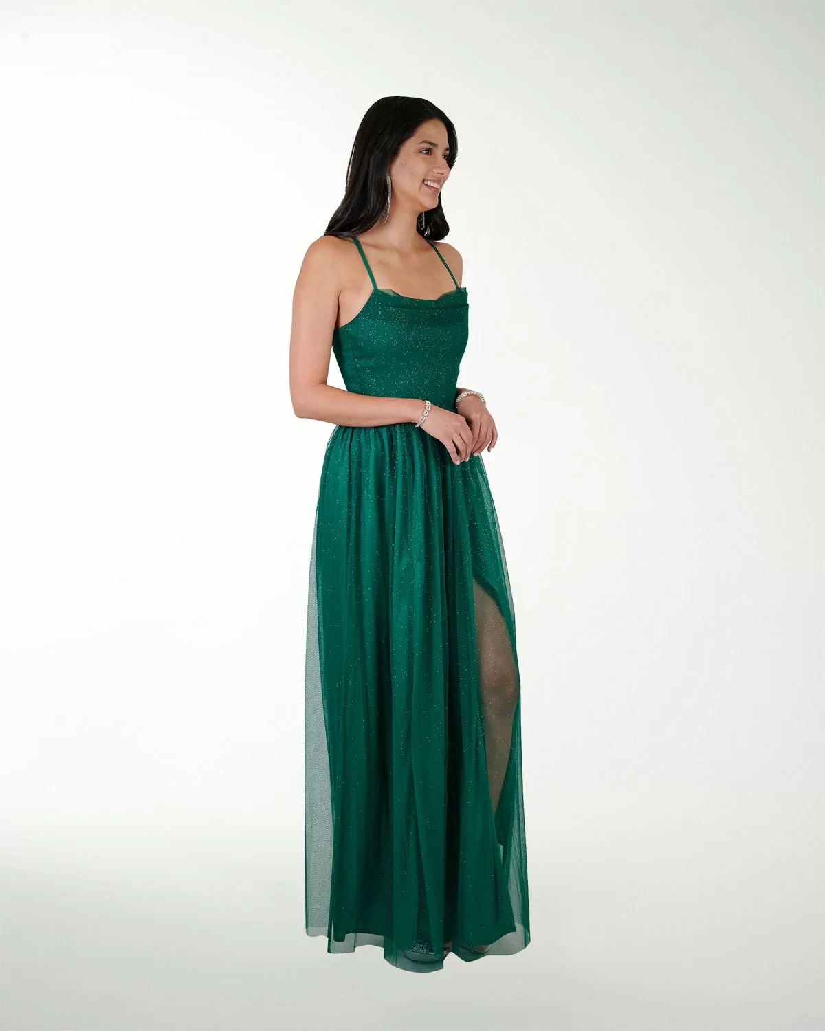 VESTIDO CL IMPERIAL GLITTERÂ CON DRAPEADO EN ESCOTE VESTIDO CL IMPERIAL GLITTERÂ CON DRAPEADO EN ESCOTE